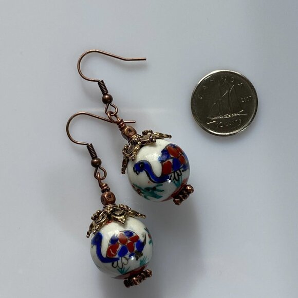 ❤️ Handpainted Ceramic Turtles Earrings - Picture 5 of 15